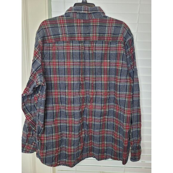 VTG L.L. Bean XL Mens Plaid Flannel Shirt 100% Cotton LS Cabin core heritage - Picture 3 of 4